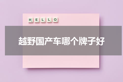 越野国产车哪个牌子好