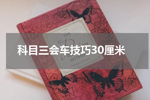 科目三会车技巧30厘米