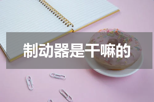 制动器是干嘛的