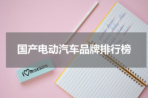 国产电动汽车品牌排行榜