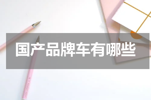 国产品牌车有哪些