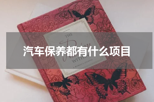 汽车保养都有什么项目