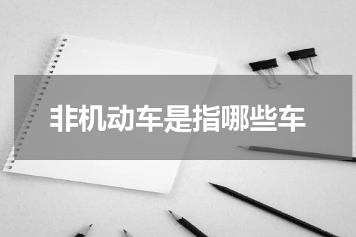 非机动车是指哪些车