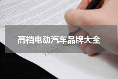高档电动汽车品牌大全