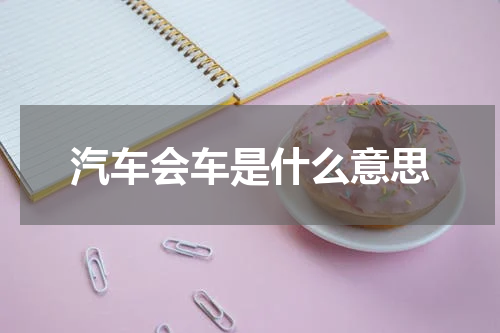 汽车会车是什么意思
