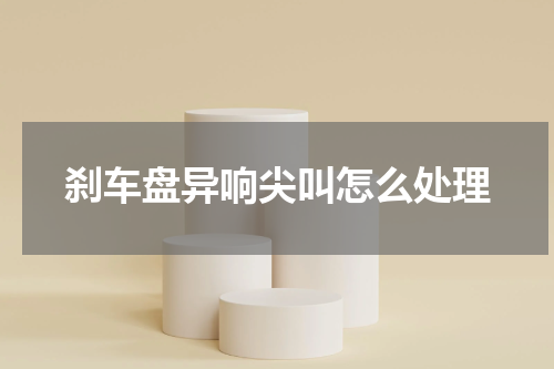 刹车盘异响尖叫怎么处理