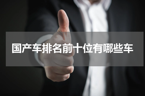 国产车排名前十位有哪些车