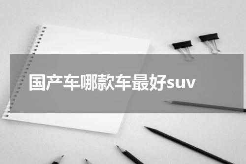 国产车哪款车最好suv