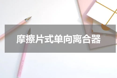 摩擦片式单向离合器