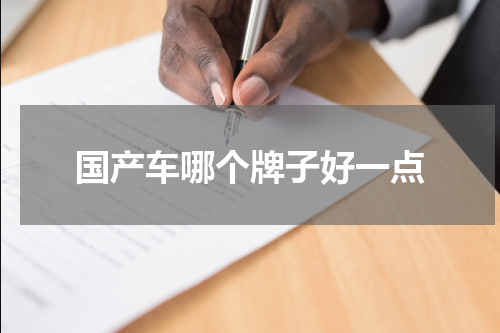国产车哪个牌子好一点