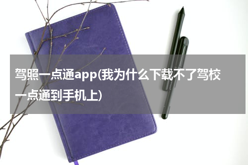 驾照一点通app(我为什么下载不了驾校一点通到手机上)