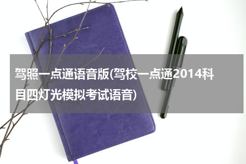 驾照一点通语音版(驾校一点通2014科目四灯光模拟考试语音)