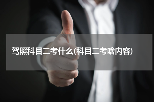 驾照科目二考什么(科目二考啥内容)