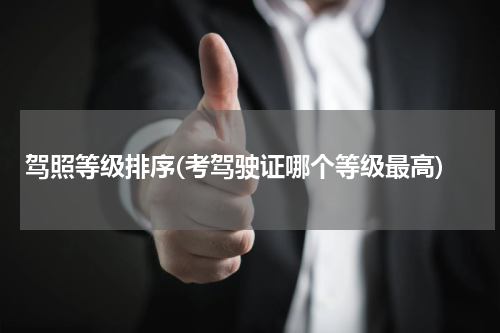 驾照等级排序(考驾驶证哪个等级最高)