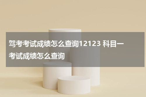 驾考考试成绩怎么查询12123 科目一考试成绩怎么查询
