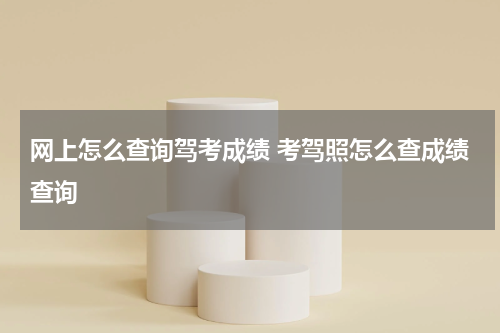 网上怎么查询驾考成绩 考驾照怎么查成绩查询