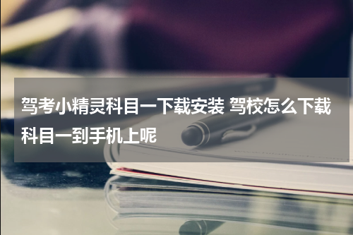 驾考小精灵科目一下载安装 驾校怎么下载科目一到手机上呢
