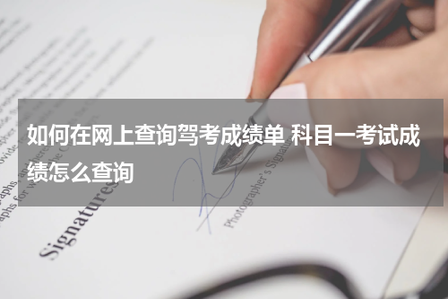 如何在网上查询驾考成绩单 科目一考试成绩怎么查询