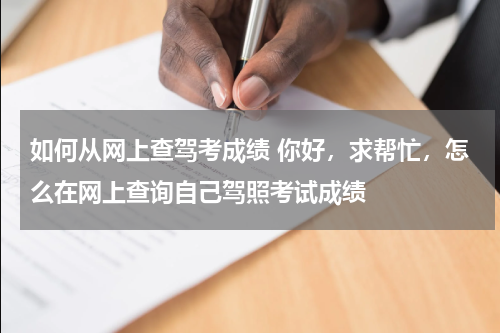 如何从网上查驾考成绩 你好，求帮忙，怎么在网上查询自己驾照考试成绩
