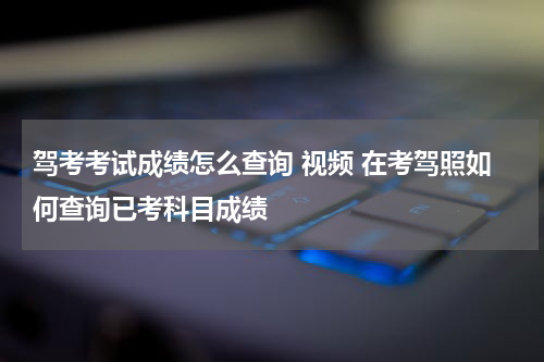 驾考考试成绩怎么查询 视频 在考驾照如何查询已考科目成绩