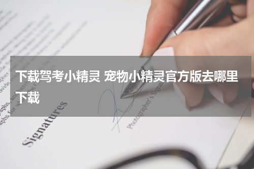 下载驾考小精灵 宠物小精灵官方版去哪里下载